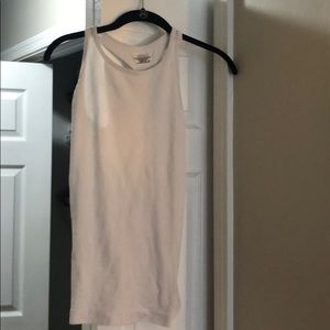 Athlete White Racerback Waffle Tank
